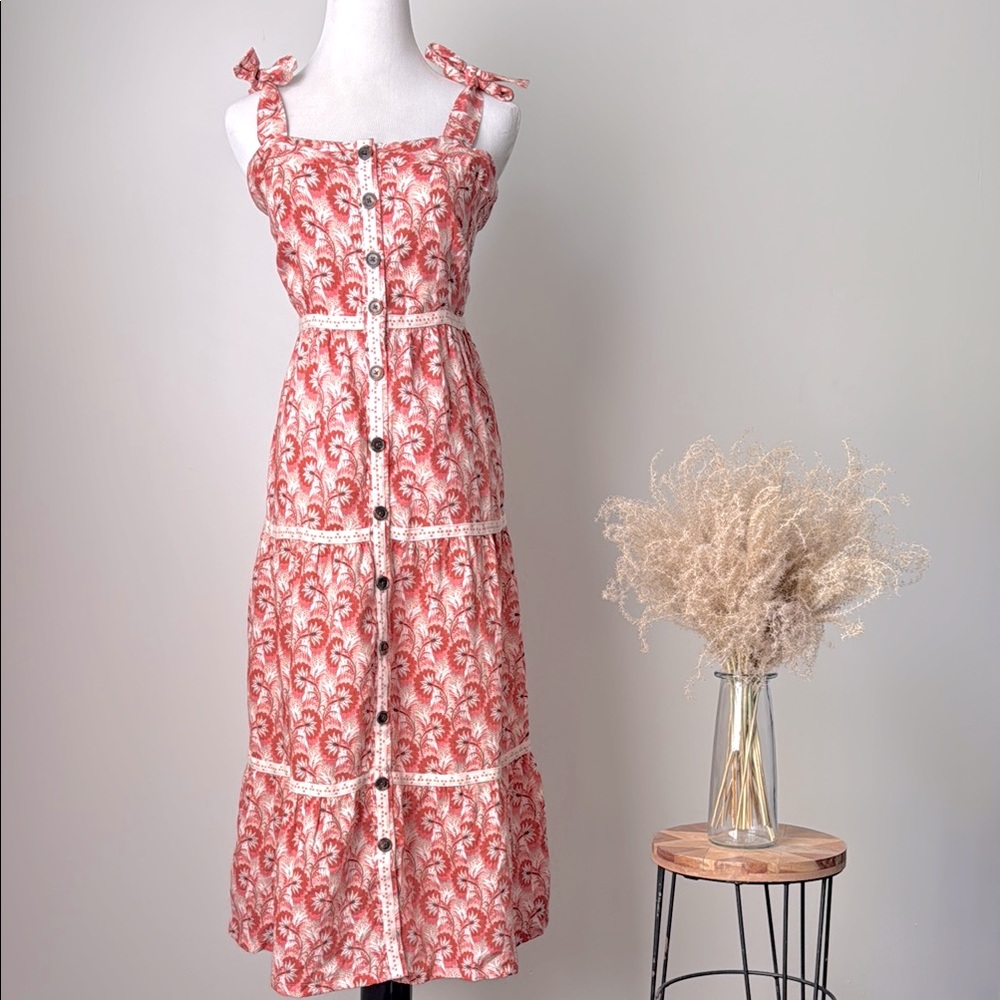 Spartina 449 Baylor Pink House Boho Linen Dress